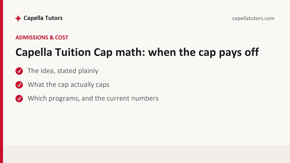 Capella Tuition Cap math: when the cap pays off, a Capella FlexPath student guide, from Capella Tutors