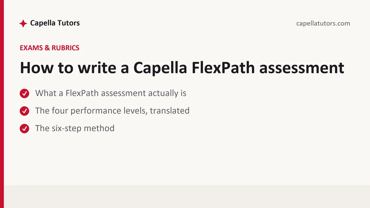 How to write a Capella FlexPath assessment, a Capella FlexPath student guide, from Capella Tutors